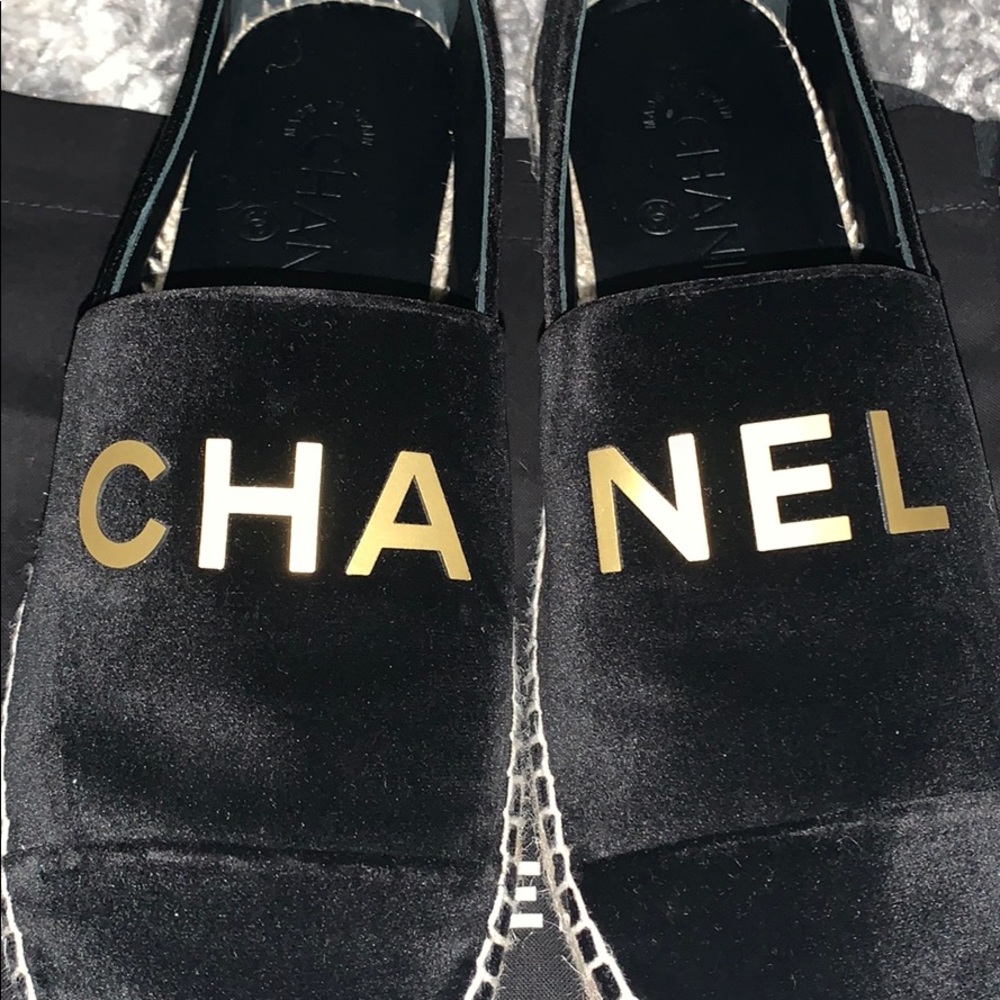 👑NEW👑 39 Chanel velvet espadrille 39 / 8.5 NWB - Picture 8 of 8